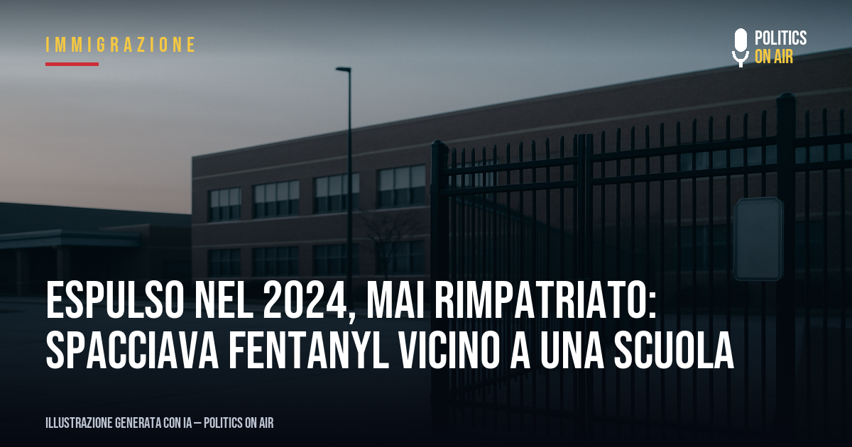 Espulso nel 2024, mai rimpatriato: spacciava fentanyl vicino a una scuola