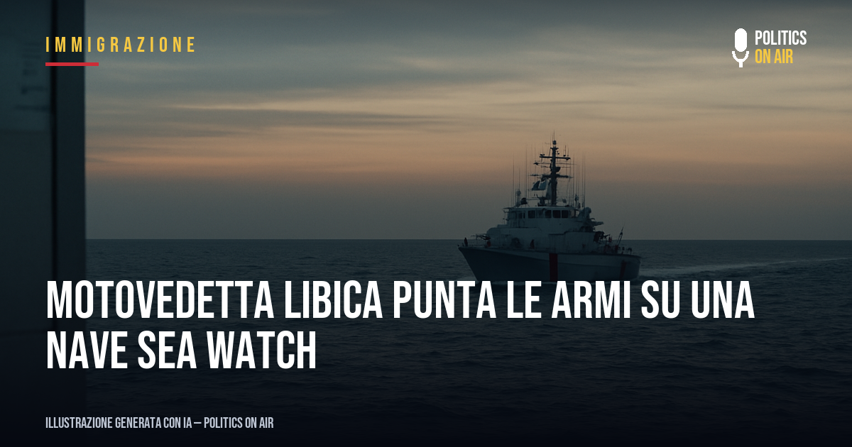 Motovedetta libica punta le armi su una nave Sea Watch