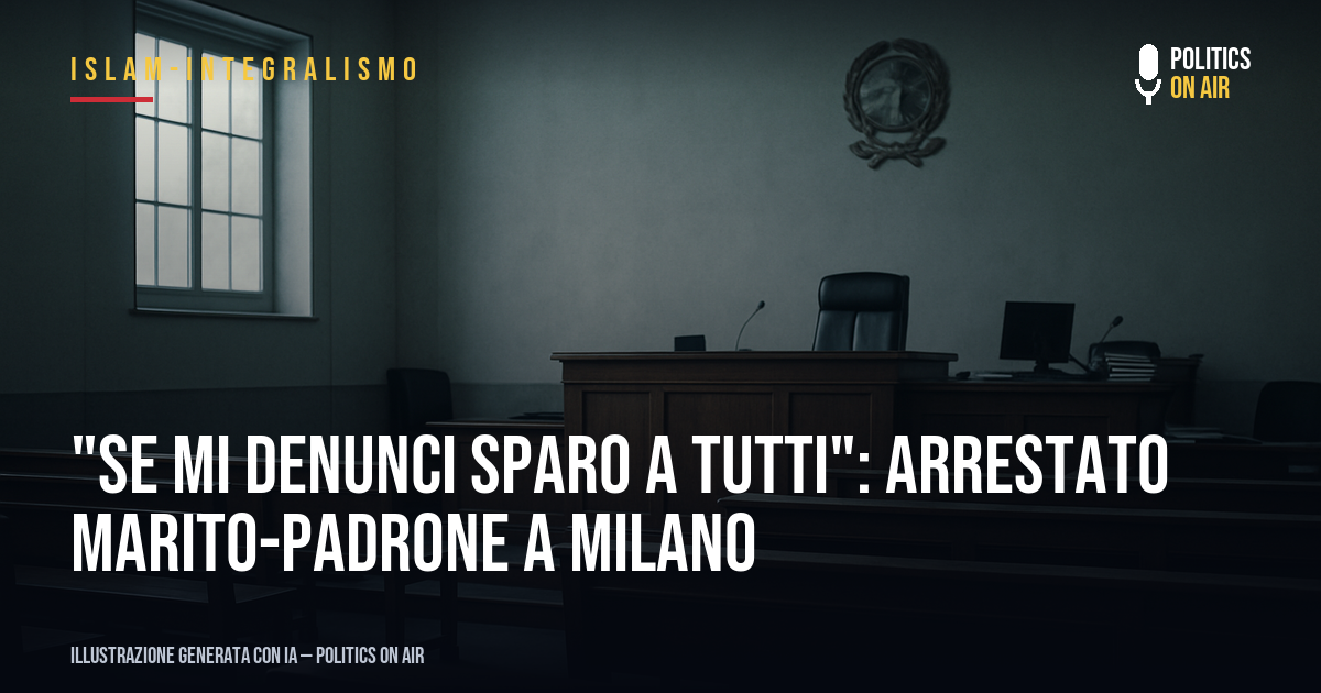 “Se mi denunci sparo a tutti”: arrestato marito-padrone a Milano