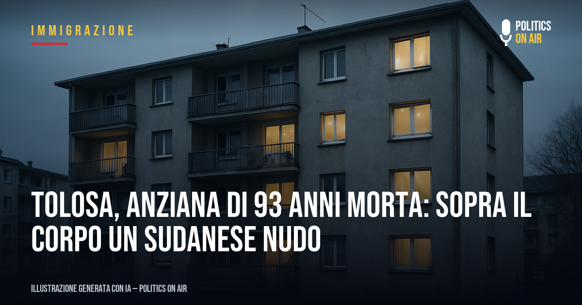 Tolosa, anziana di 93 anni morta: sopra il corpo un sudanese nudo