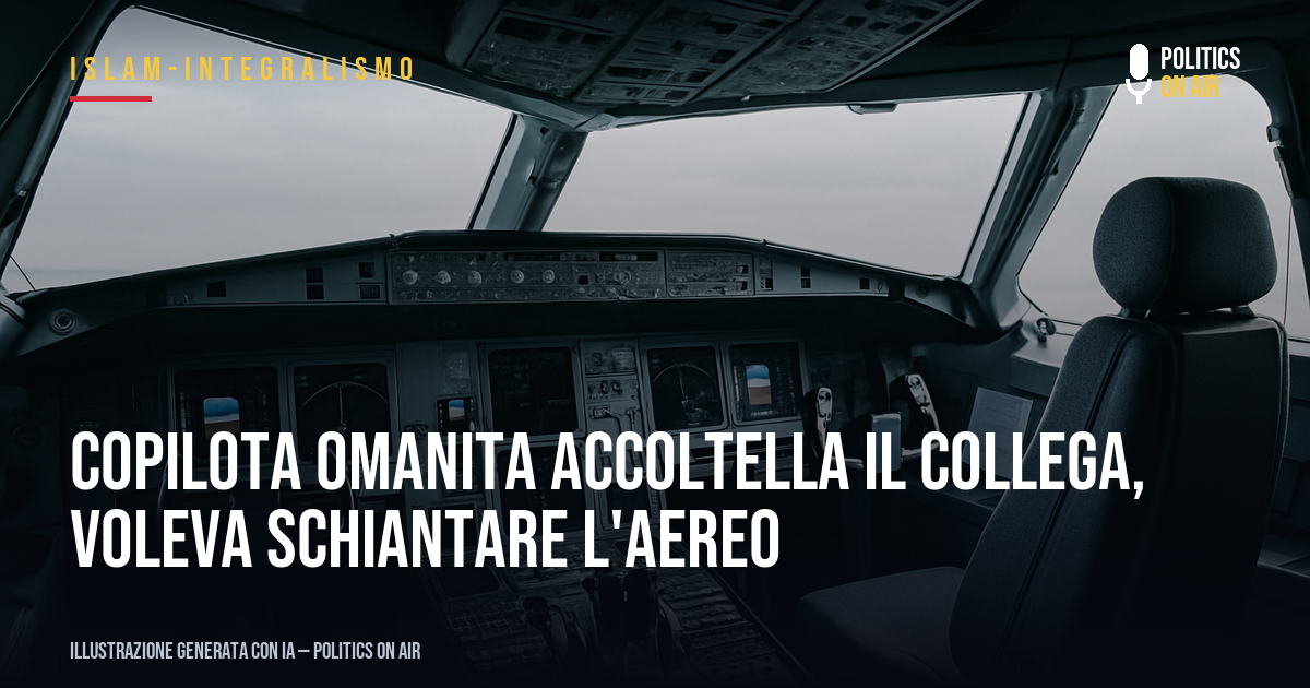 Copilota omanita accoltella il collega, voleva schiantare l’aereo