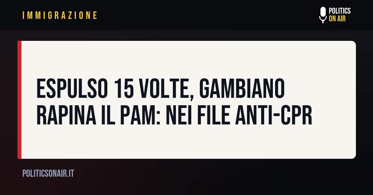 Espulso 15 volte, gambiano rapina il Pam: nei file anti-Cpr