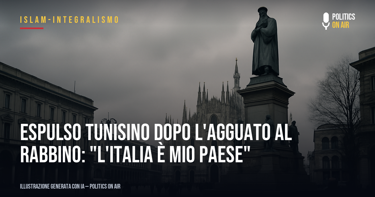 Espulso tunisino dopo l’agguato al rabbino: “L’Italia è mio Paese”