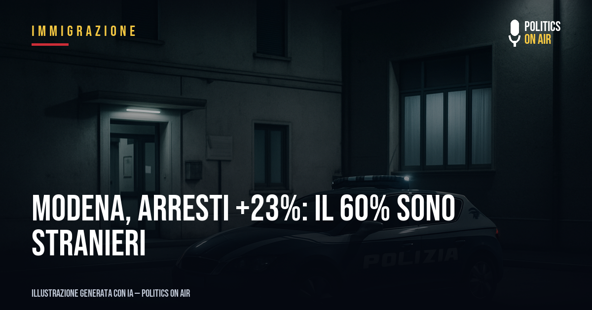 Modena, arresti +23%: il 60% sono stranieri