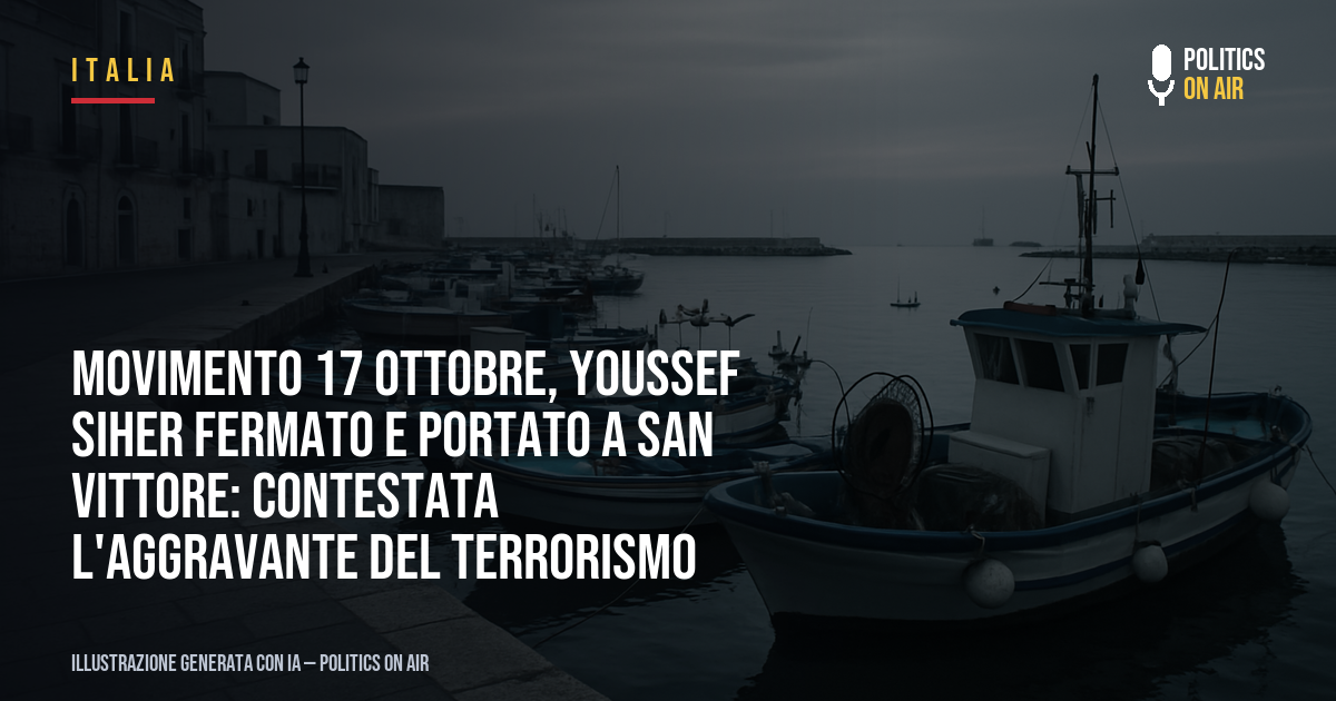 Movimento 17 ottobre, Youssef Siher fermato e portato a San Vittore: contestata l'aggravante del terrorismo