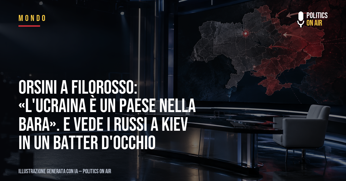 Orsini a Filorosso: «L’Ucraina è un Paese nella bara». E vede i russi a Kiev in un batter d’occhio