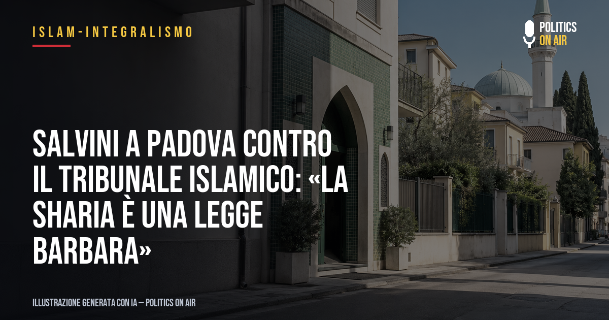 Salvini a Padova contro il tribunale islamico: «La Sharia è una legge barbara»